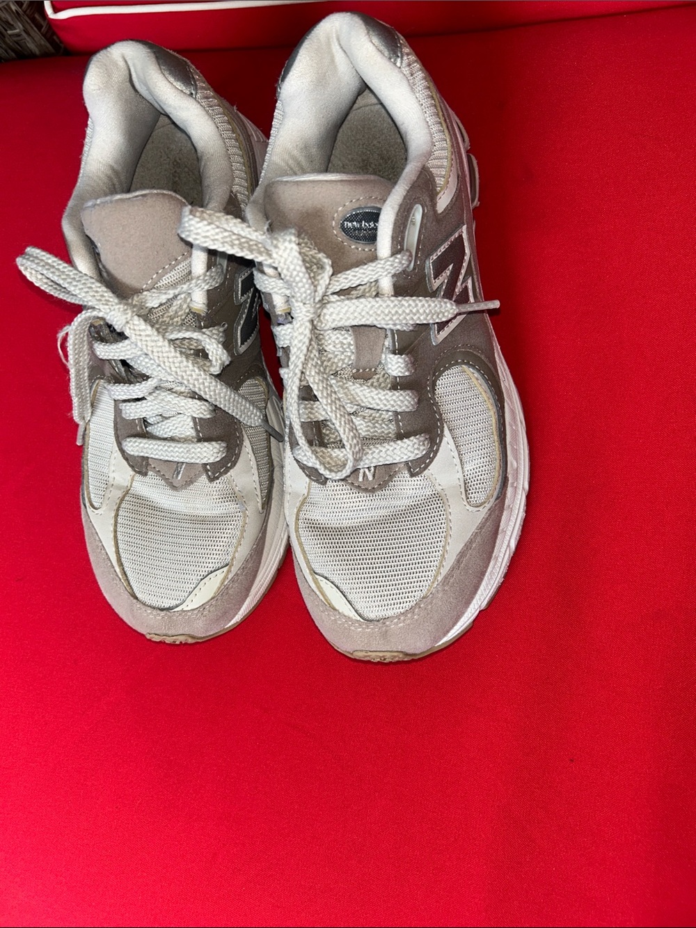 New Balance 2002r Taupe and White Women’s Sneakers